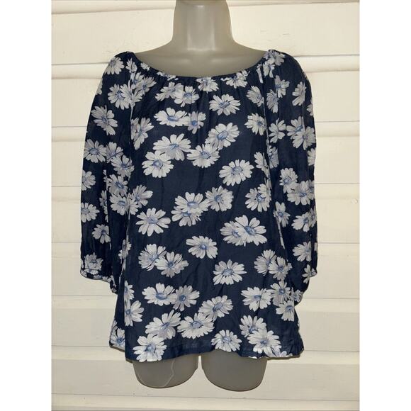 Edme & Esyllte Tops - Anthropologie Edme & Esyllte Cotton/Silk Blend 3/4 Sleeve Top Size XS